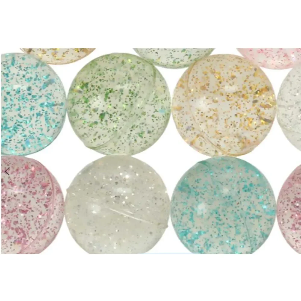 Toy Mania Glitter Squish & Squiggle Bouncy Balls 12-Pack